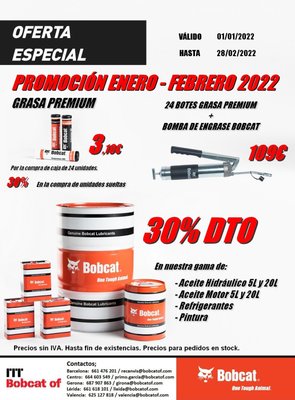 Ofertas de Aceites y Grasas Bobcat